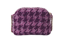 Load image into Gallery viewer, 極美品 CHANEL シャネル ツイード ミニチェーンショルダー バック ココマーク パープル HC4C5KU9 中古 4c075075