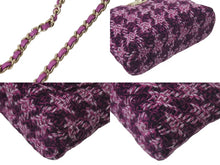 Load image into Gallery viewer, 極美品 CHANEL シャネル ツイード ミニチェーンショルダー バック ココマーク パープル HC4C5KU9 中古 4c075075