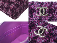 Load image into Gallery viewer, 極美品 CHANEL シャネル ツイード ミニチェーンショルダー バック ココマーク パープル HC4C5KU9 中古 4c075075