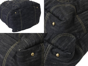 CHANEL Sparkling Denim Handbag No. 10 A31985 Coco Mark Indigo Blue Gold Hardware Good Condition Used 4c075076