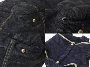 CHANEL Sparkling Denim Handbag No. 10 A31985 Coco Mark Indigo Blue Gold Hardware Good Condition Used 4c075076