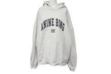 Load image into Gallery viewer, ANNIE BING アニービング Harvey hoodie ハーベイパーカー サイズ M グレーロゴプリント コットン 美品 中古 4c075081