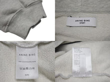 Load image into Gallery viewer, ANNIE BING アニービング Harvey hoodie ハーベイパーカー サイズ M グレーロゴプリント コットン 美品 中古 4c075081