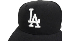 Load image into Gallery viewer, NEW ERA ニューエラ ロサンゼルス ドジャース キャップ LA DODGERS 59FIFTY FITTED ブラック ホワイト ウール 中古 4c075083