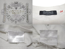 画像をギャラリービューアに読み込む, DRESS TERIOR ドレステリア MAINE BEACH マインビーチ 半袖Tシャツ コットン ホワイト ブラック ゴールド 34 美品 中古 4c075085