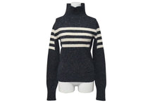 画像をギャラリービューアに読み込む, CHANEL シャネル ニット長袖トップス P33784K00923 サイズ34 ココマーク ハイネック チャコールグレー ウール カシミヤ 美品 中古 4c075096