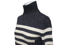 画像をギャラリービューアに読み込む, CHANEL シャネル ニット長袖トップス P33784K00923 サイズ34 ココマーク ハイネック チャコールグレー ウール カシミヤ 美品 中古 4c075096