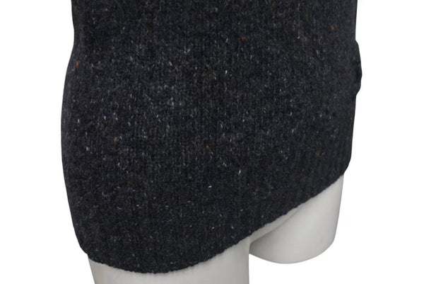 CHANEL Knit long sleeve tops P33784K00923 Size 34 Here mark High neck Charcoal gray Wool Cashmere Good condition Used 4c075096