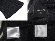 画像をギャラリービューアに読み込む, CHANEL シャネル ニット長袖トップス P33784K00923 サイズ34 ココマーク ハイネック チャコールグレー ウール カシミヤ 美品 中古 4c075096