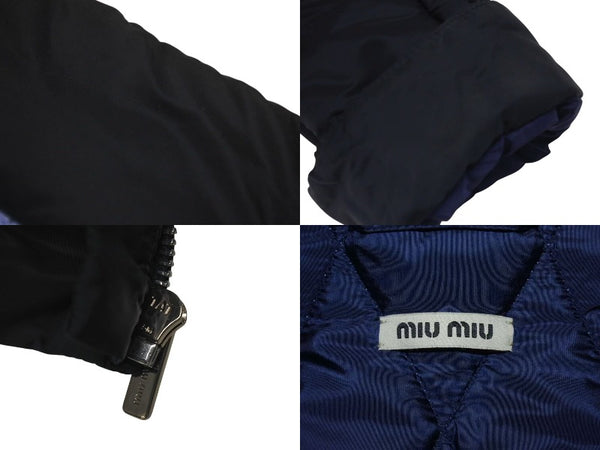 MIUMIU Down Jacket AMM1 2014 1348 ML348 R142 1IGV Black Navy Good Condition Used 4c075116