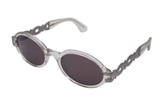 画像をギャラリービューアに読み込む, FENDI フェンディ サングラス SL7517 クリア シルバー ブランドロゴ プラスチック イタリア製 美品 中古 4c075117