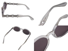 画像をギャラリービューアに読み込む, FENDI フェンディ サングラス SL7517 クリア シルバー ブランドロゴ プラスチック イタリア製 美品 中古 4c075117