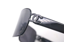 Load image into Gallery viewer, CHANEL シャネル サングラス 4087 c.101/88 サイズ59□17 130 ココマーク スクエア イタリア製 ブラック 美品 中古 4c075119