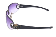 画像をギャラリービューアに読み込む, GUCCI グッチ スモークグラデーション サングラス GG2748 パープル クリア ブラック ラインストーン 4c075122