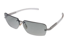 画像をギャラリービューアに読み込む, 極美品 PRADA プラダ サングラス SPR 71C 2AC-7N1 クリア シルバー プラスチック メタル ロゴ グラデーション 中古 4c075127