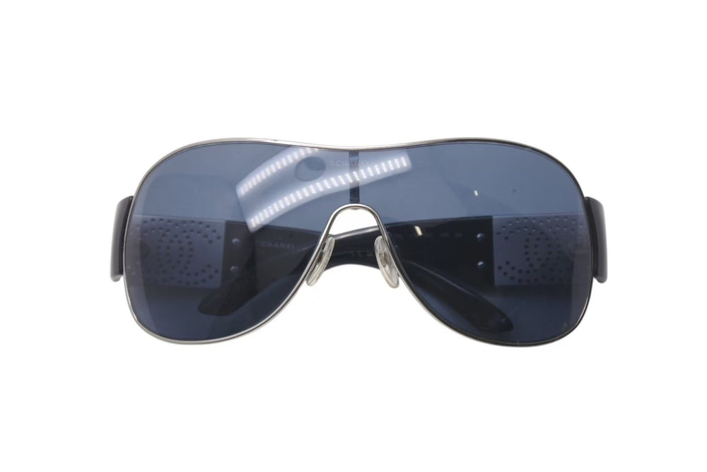 CHANEL Pilot Sunglasses 4154 c.127/87 Size 120 Coco Mark Punching Logo Black Good Condition Used 4c075131