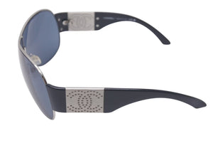 CHANEL Pilot Sunglasses 4154 c.127/87 Size 120 Coco Mark Punching Logo Black Good Condition Used 4c075131
