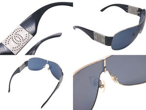 CHANEL Pilot Sunglasses 4154 c.127/87 Size 120 Coco Mark Punching Logo Black Good Condition Used 4c075131