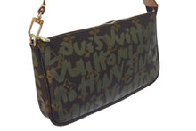 Load image into Gallery viewer, LOUIS VUITTON ルイヴィトン ポシェットアクセソワールモノグラムグラフィティ M92191 ハンドバッグ カーキ 美品 中古 4c075132