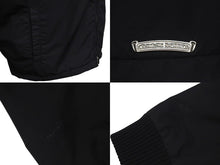 画像をギャラリービューアに読み込む, 極美品 CHROME HEARTS クロムハーツ ナイロンジャケット サイズM クロスパッチ ブラック レザー 裏起毛 中古 4c075136