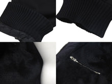 画像をギャラリービューアに読み込む, 極美品 CHROME HEARTS クロムハーツ ナイロンジャケット サイズM クロスパッチ ブラック レザー 裏起毛 中古 4c075136