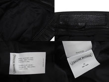 画像をギャラリービューアに読み込む, CHROME HEARTS クロムハーツ BSフレア セントパース限定 レザーパンツ クロスボール サイズ34 レザー シルバー925 美品 中古 4c075137