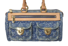 画像をギャラリービューアに読み込む, 極美品 LOUIS VUITTON ルイヴィトン ネオスピーディ ハンドバッグ M95019 モノグラムデニム ゴールド金具 中古 4c075142