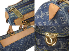 画像をギャラリービューアに読み込む, 極美品 LOUIS VUITTON ルイヴィトン ネオスピーディ ハンドバッグ M95019 モノグラムデニム ゴールド金具 中古 4c075142
