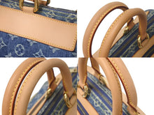 画像をギャラリービューアに読み込む, 極美品 LOUIS VUITTON ルイヴィトン ネオスピーディ ハンドバッグ M95019 モノグラムデニム ゴールド金具 中古 4c075142