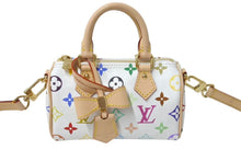 Load image into Gallery viewer, 新品未使用 LOUIS VUITTON ルイヴィトン ナノスピーディ 村上隆 マルチカラー ハンドバッグ 2WAYバッグ M13391 PVC レザー 中古 4c075144