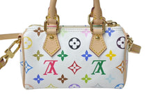 Load image into Gallery viewer, 新品未使用 LOUIS VUITTON ルイヴィトン ナノスピーディ 村上隆 マルチカラー ハンドバッグ 2WAYバッグ M13391 PVC レザー 中古 4c075144