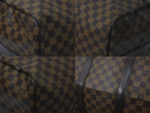 画像をギャラリービューアに読み込む, LOUIS VUITTON ルイヴィトン キーポル バンドリエール55 ボストンバッグ N41414 ダミエエベヌ ブラウン ゴールド金具 美品 中古 4c075146