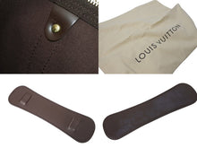 画像をギャラリービューアに読み込む, LOUIS VUITTON ルイヴィトン キーポル バンドリエール55 ボストンバッグ N41414 ダミエエベヌ ブラウン ゴールド金具 美品 中古 4c075146
