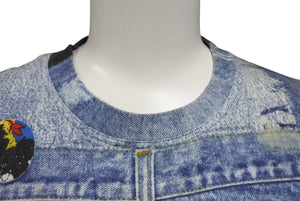 Christian Dior Short sleeve T-shirt 1A12055021 Size 38 Denim all over print Galliano period Good used 4c075147