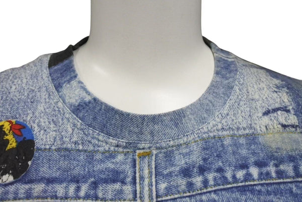 Christian Dior Short sleeve T-shirt 1A12055021 Size 38 Denim all over print Galliano period Good used 4c075147