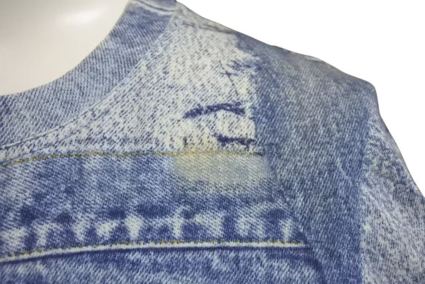 Christian Dior Short sleeve T-shirt 1A12055021 Size 38 Denim all over print Galliano period Good used 4c075147