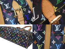 画像をギャラリービューアに読み込む, LOUIS VUITTON ルイヴィトン オーレリアGM トートバッグ モノグラム マルチ ノワール レザー M40101 ゴールド金具 美品 中古 4c075149