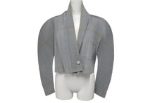 画像をギャラリービューアに読み込む, 極美品 ISSEY MIYAKE イッセイミヤケ プリーツ ジャケット JG31160 ポリエステル コットン モスグリーン イエロー M 中古 4c075150