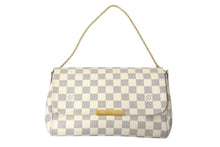 Load image into Gallery viewer, LOUIS VUITTON ルイヴィトン ショルダーバッグ N41277 フェイボリットPM ダミエ アズール ホワイト ゴールド金具 美品 中古 4c075152