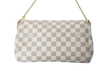 Load image into Gallery viewer, LOUIS VUITTON ルイヴィトン ショルダーバッグ N41277 フェイボリットPM ダミエ アズール ホワイト ゴールド金具 美品 中古 4c075152