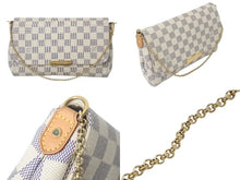 Load image into Gallery viewer, LOUIS VUITTON ルイヴィトン ショルダーバッグ N41277 フェイボリットPM ダミエ アズール ホワイト ゴールド金具 美品 中古 4c075152