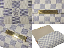 Load image into Gallery viewer, LOUIS VUITTON ルイヴィトン ショルダーバッグ N41277 フェイボリットPM ダミエ アズール ホワイト ゴールド金具 美品 中古 4c075152