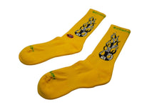 画像をギャラリービューアに読み込む, 新品未使用 CHROME HEARTS クロムハーツ 靴下 マッティボーイ ファイヤー ソックス ロゴ刺繍 イエロー 中古 4c075156
