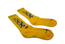 画像をギャラリービューアに読み込む, 新品未使用 CHROME HEARTS クロムハーツ 靴下 マッティボーイ ファイヤー ソックス ロゴ刺繍 イエロー 中古 4c075156