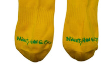 画像をギャラリービューアに読み込む, 新品未使用 CHROME HEARTS クロムハーツ 靴下 マッティボーイ ファイヤー ソックス ロゴ刺繍 イエロー 中古 4c075156