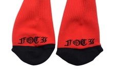 画像をギャラリービューアに読み込む, 新品未使用 CHROME HEARTS クロムハーツ 靴下 マッティボーイ スケルトン ソックス ロゴ刺繍 レッド 中古 4c075157