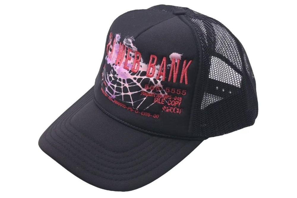 Brand new, unused Sp5der SilkWebBankTrucker cap, size F.W24 8E96854A Cotton, Used, 4c075158