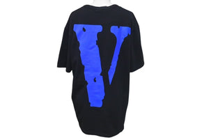 New and unused VLONE FRIENDS Logo Short Sleeve T-shirt Tops Cotton Black Blue Size S Used 4c075171