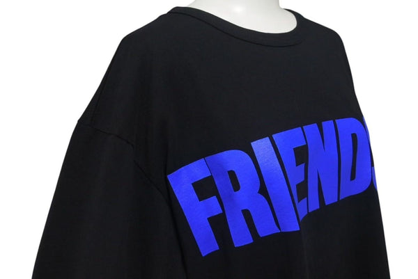New and unused VLONE FRIENDS Logo Short Sleeve T-shirt Tops Cotton Black Blue Size S Used 4c075171