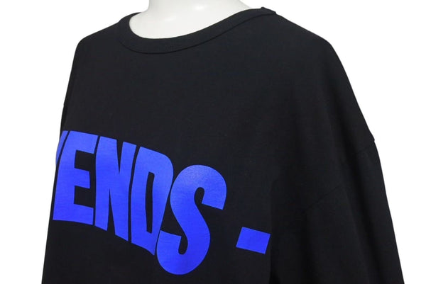 New and unused VLONE FRIENDS Logo Short Sleeve T-shirt Tops Cotton Black Blue Size S Used 4c075171
